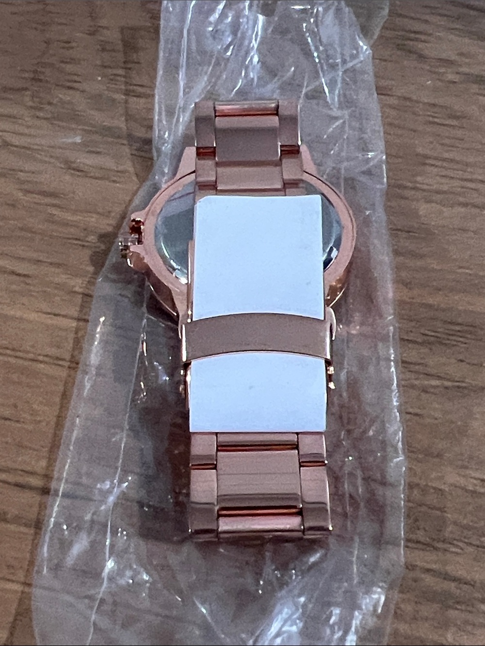 Chatelaine Embossed Compact Rose Gold Tone Watch - Picture 6 of 9